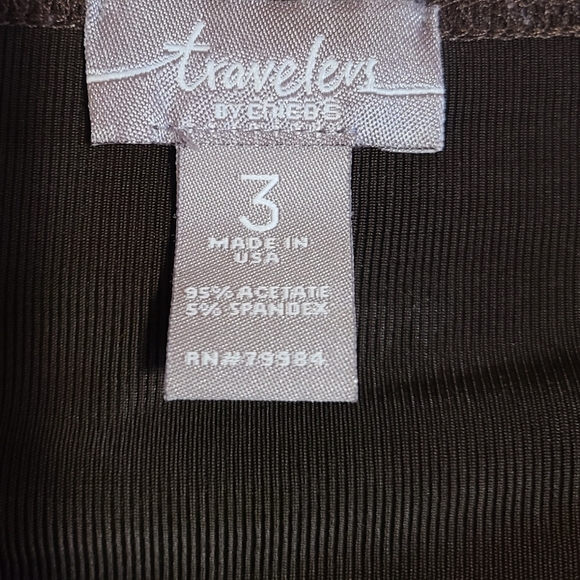 TRAVELERS BY CHICO'S WOMEN'S SIZE 3 WRINKLE RESISTANT SUITCASE READY VACATION - Picture 5 of 7